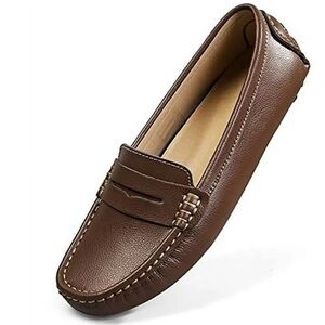 Artisure Women's Hand-sewn Genuine Leather Penny Loafers  Slip On Size 6.5